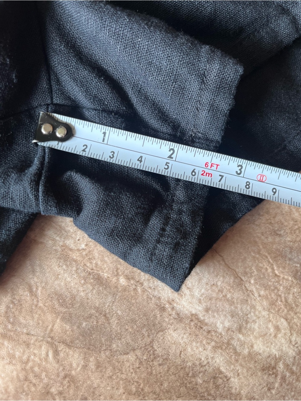 Women's Black Linen Blend Elastic-Waist Shorts Resort Summer Beach Size Small - Picture 5 of 8